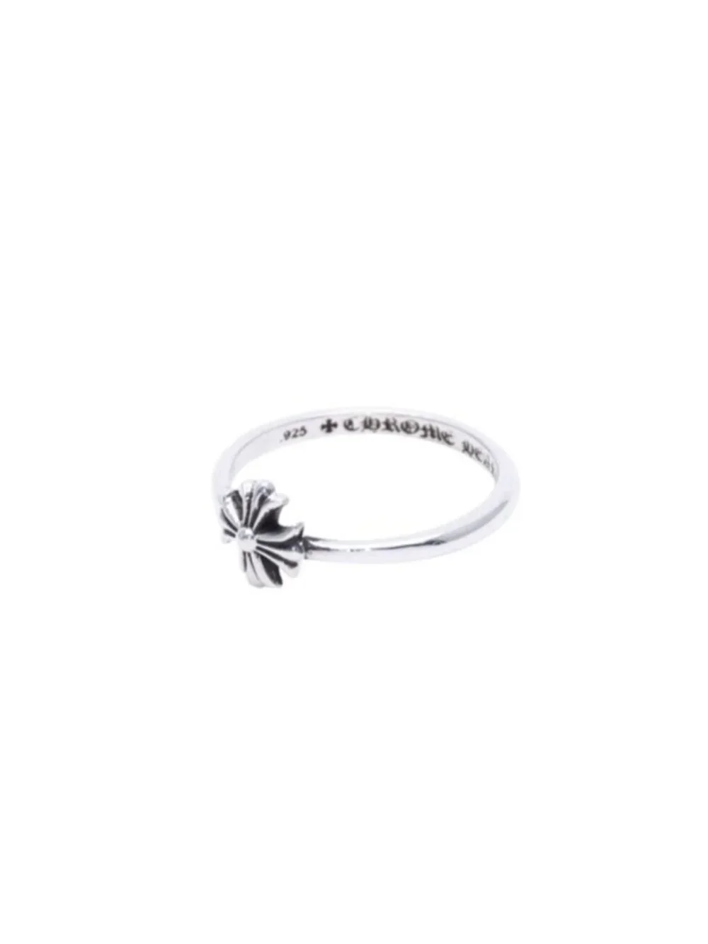 Chrome Hearts Bubblegum CH Pls CH Plastic Sling Ring 925 Sterling Silver